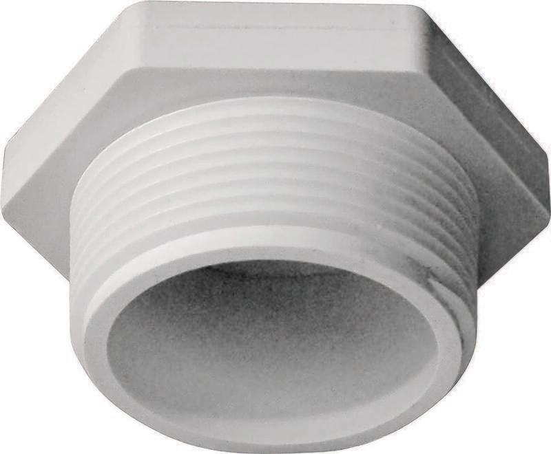 1 1/2" PVC PLUG THREADED