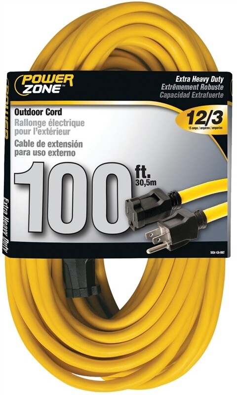POWERZONE 100' EXTENSION CORD 12/3