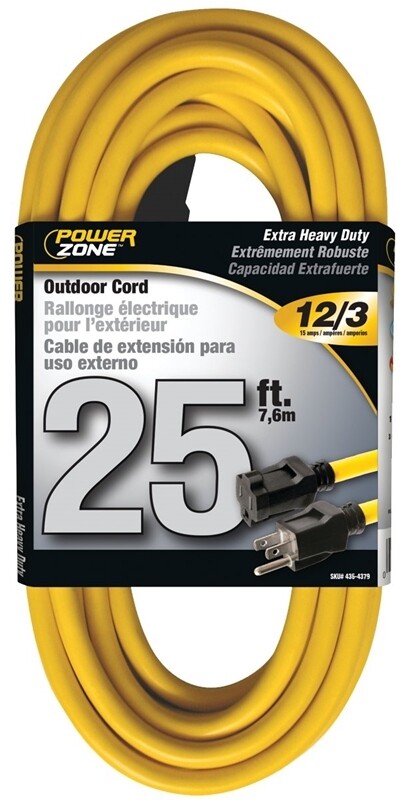 POWERZONE EXTENSION CORD 25' 12/3