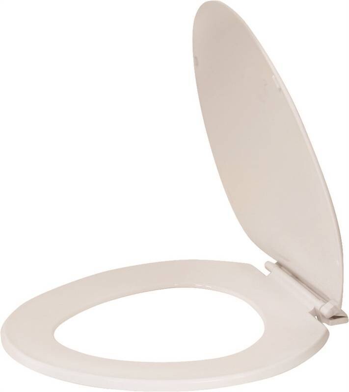 Elongated Toilet Seat White Plastic