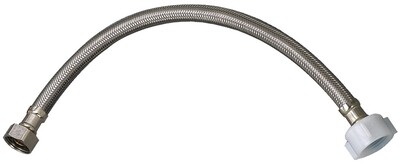 12" BRAIDED SS TOILET SUPPLY 1/2" COMP