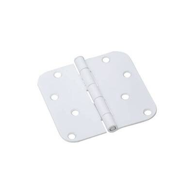4 4" BUTT HINGE 5/8" RADIUS WHITE