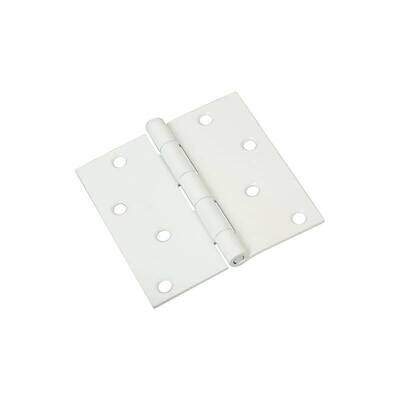4 4" BUTT HINGE SQUARE WHITE