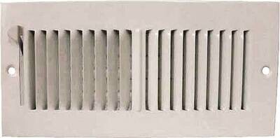 10X4 SIDEWALL REGISTER GRILLE WHITE