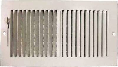 12X6 SIDEWALL REGISTER GRILLE WHITE