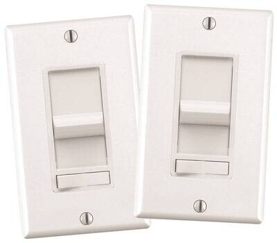 Slide Dimmer w/ Preset 2PK White