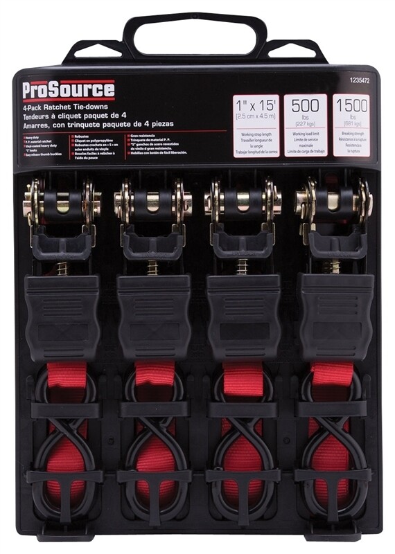 PROSOURCE RATCHET TIEDOWN 1"X15' 500LB