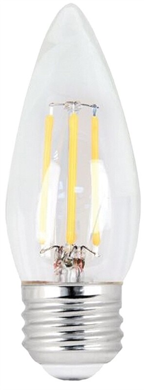 LED 40W CHANDELIER BULB MED BASE CLEAR
