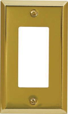 WALLPLATE 1 GANG DECORA BRASS WALLPLATE 1 GANG DECORA BRASS