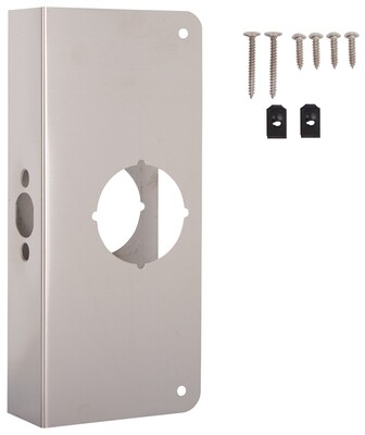 DOOR REINFORCER SATIN NICKEL 2 3/8" 4X9