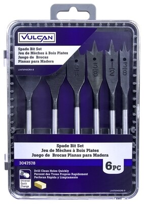 VULCAN SPADE BIT SET 6PC