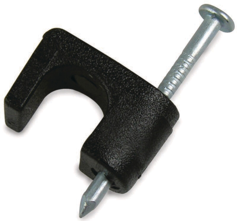 1/4 COAX CABLE STAPLES BLACK 50PC
