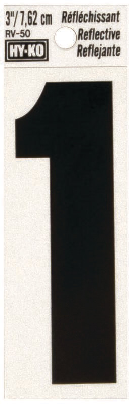 #1 3" BLACK NUMBER STICKER