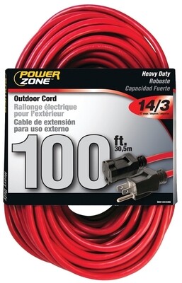 100' 14/3 EXT CORD RED