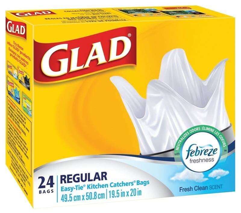 GLAD KITCHEN 20X20 GARBAGE BAGS