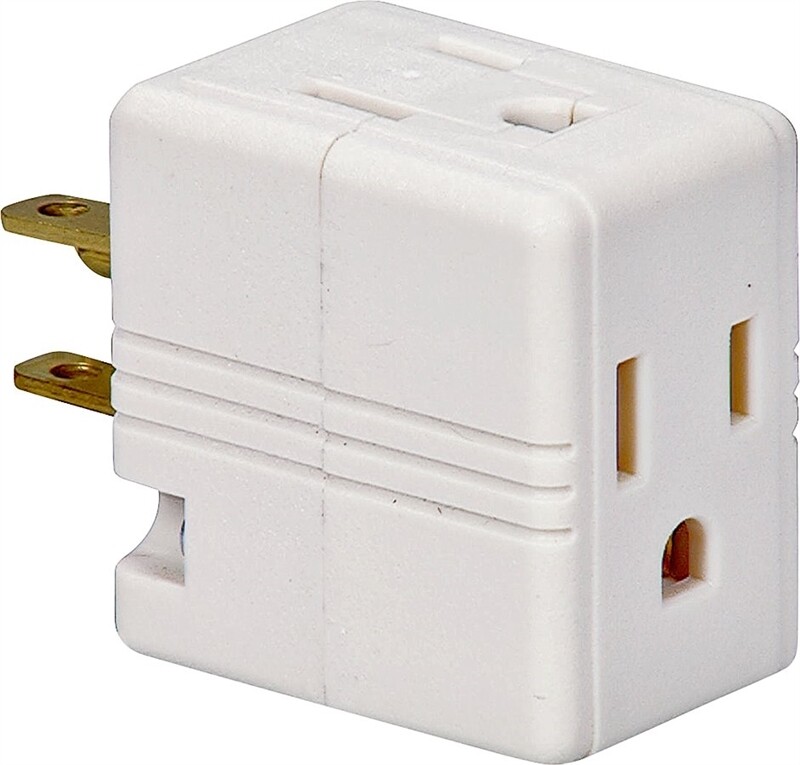 CUBE TAP 3 PRONG WHITE