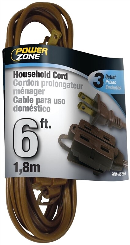 2M BRWN TAP EXT.CORD