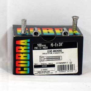 LEAD SCREW ANCHOR 6-8 1-1/2" EACH PC