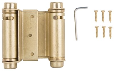 3" DOUBLE ACTION SPRING HINGE BRASS