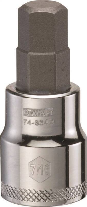 DEWALT HEX SOCKET BIT 7/16" X 3/8"