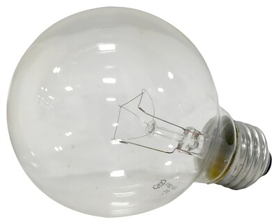 CLEAR GLOBE BULB 40W G25 MED BASE 3PK