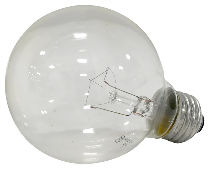 CLEAR GLOBE BULB 40W G25 MED BASE 3PK