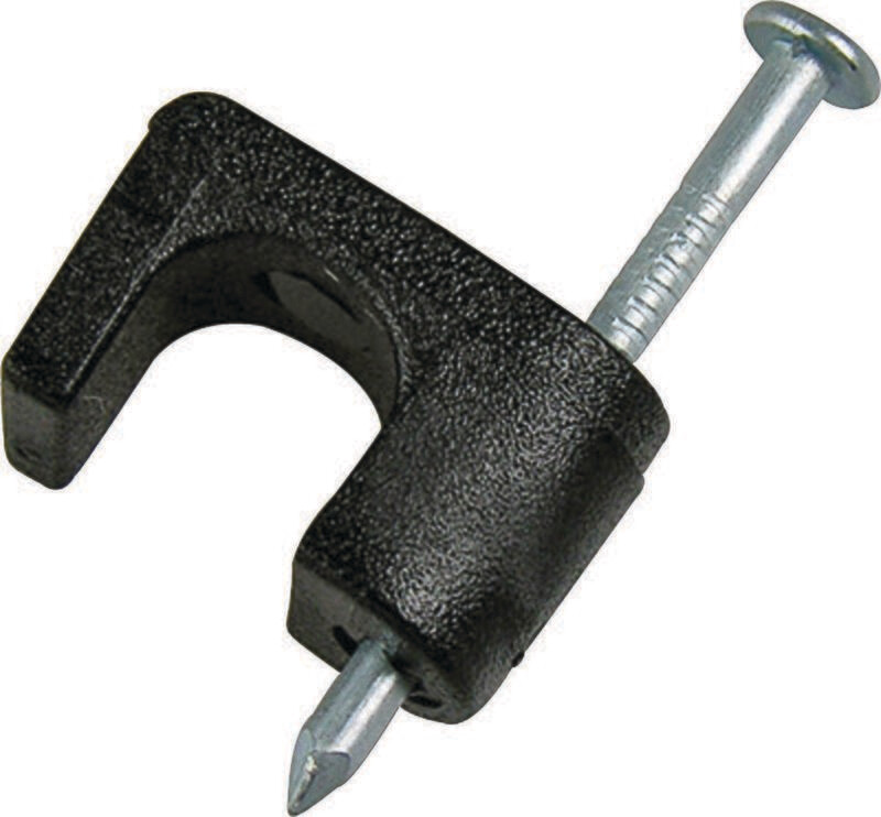 1/4 COAX CABLE STAPLES BLACK 25PC