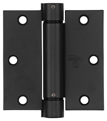 3-1/2" SPRING HINGE SQUARE BLACK
