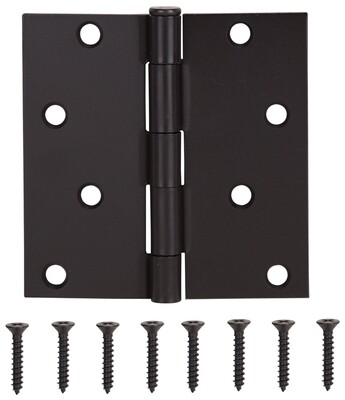 4" BUTT HINGE BLACK
