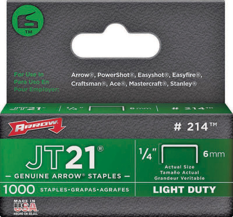 1/4" ARROW STAPLES JT-21 1000P