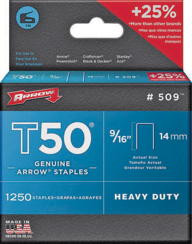 9/16" ARROW STAPLES #509