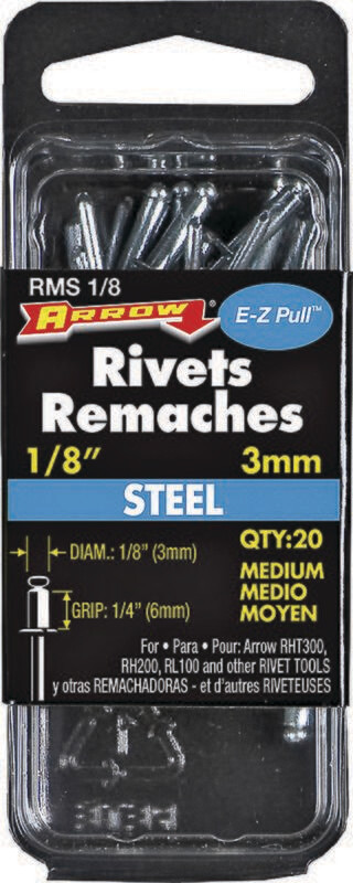 RIVET 1/8 STEEL MEDIUM