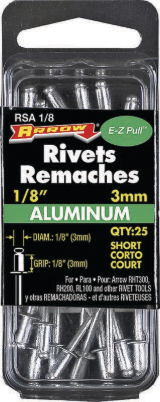 1/8" ALUMINUM RIVETS SHORT