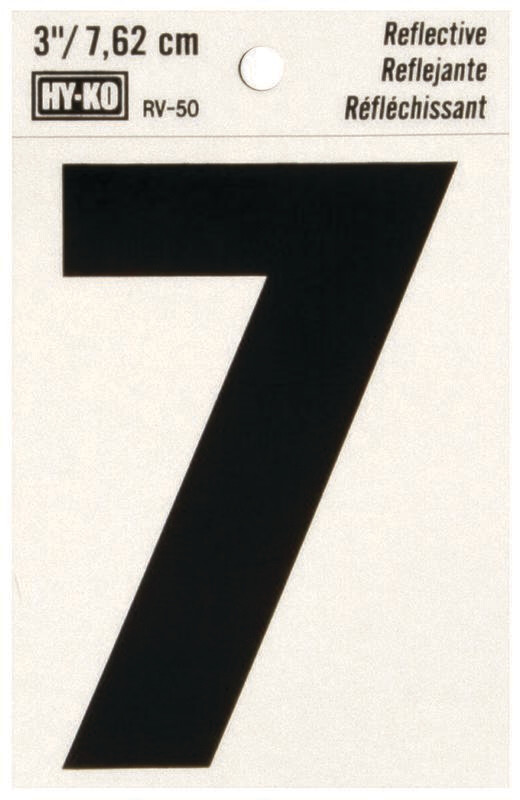 #7 3" BLACK NUMBER STICKER