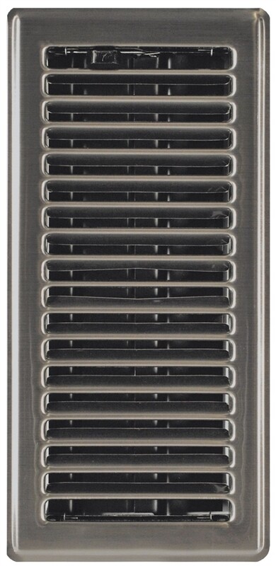 3" X 10" Metal Floor Register Pewter