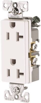 DECORA REC 20A 125V WHITE