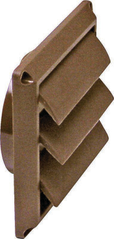 4" Louvered Vent Brown
