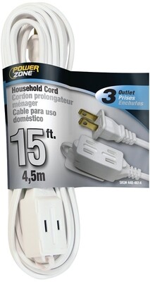 4.5M EXTENSION CORD 16/2 3 OUTLET