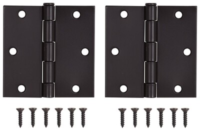 3-1/2" BUTT HINGE SQUARE BLACK