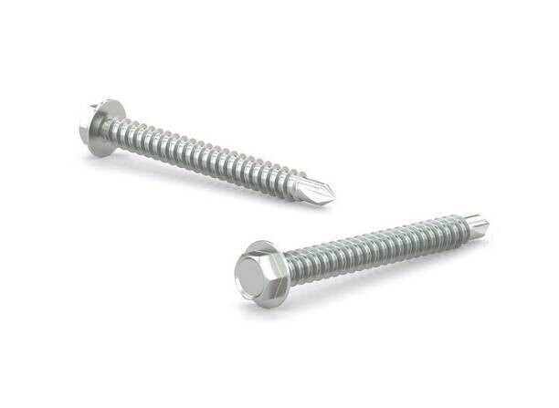 #8 X 1-1/2" Self Drilling Screws Hex Head Zinc