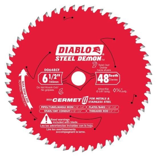 DIABLO 6-1/2" X 48T STEEL DEMON BLADE