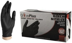 5MIL BLACK NITRILE GLOVES 100PC