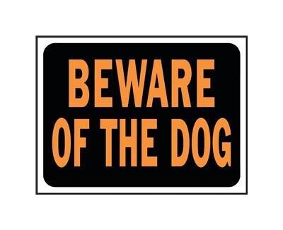 9 x 14" BEWARE OF DOG SIGN ALUMINUM