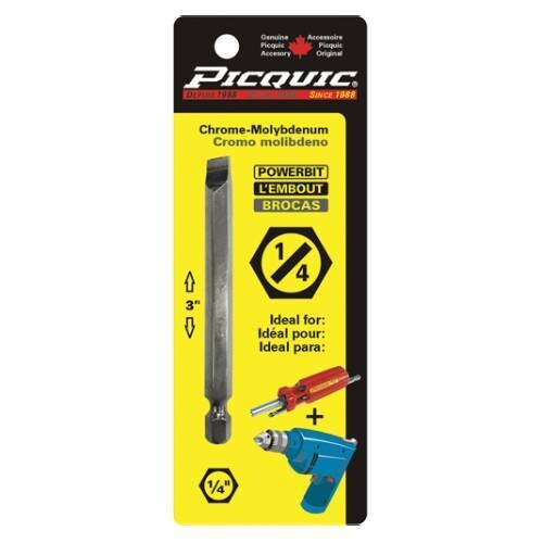 3" 1/4" SLOTTED DRIVER BIT