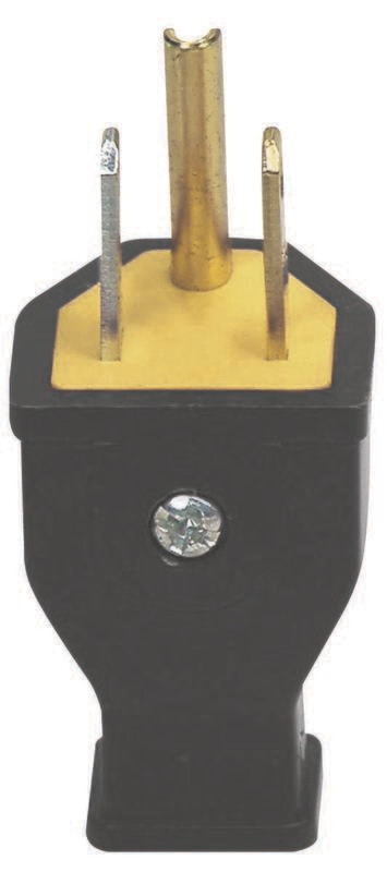 BLACK GROUNDED PLUG MALE