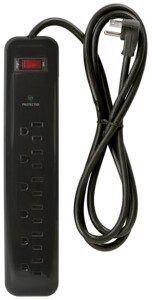 6 OUTLET BLK SURGE BAR 4'