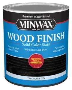 MINWAX SOLID WOOD STAIN BLACK 1QT