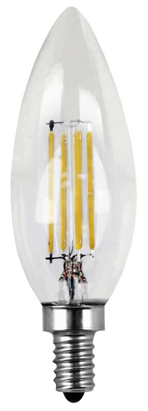 LED 40W CANDELABRA BULB CLEAR 2PK 2700K