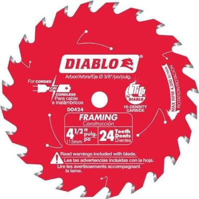 DIABLO 4-1/2" X 24T FRAMING BLADE
