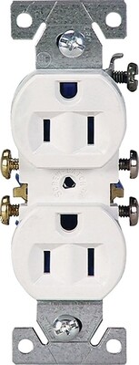 DUPLEX OUTLET WHITE 15A